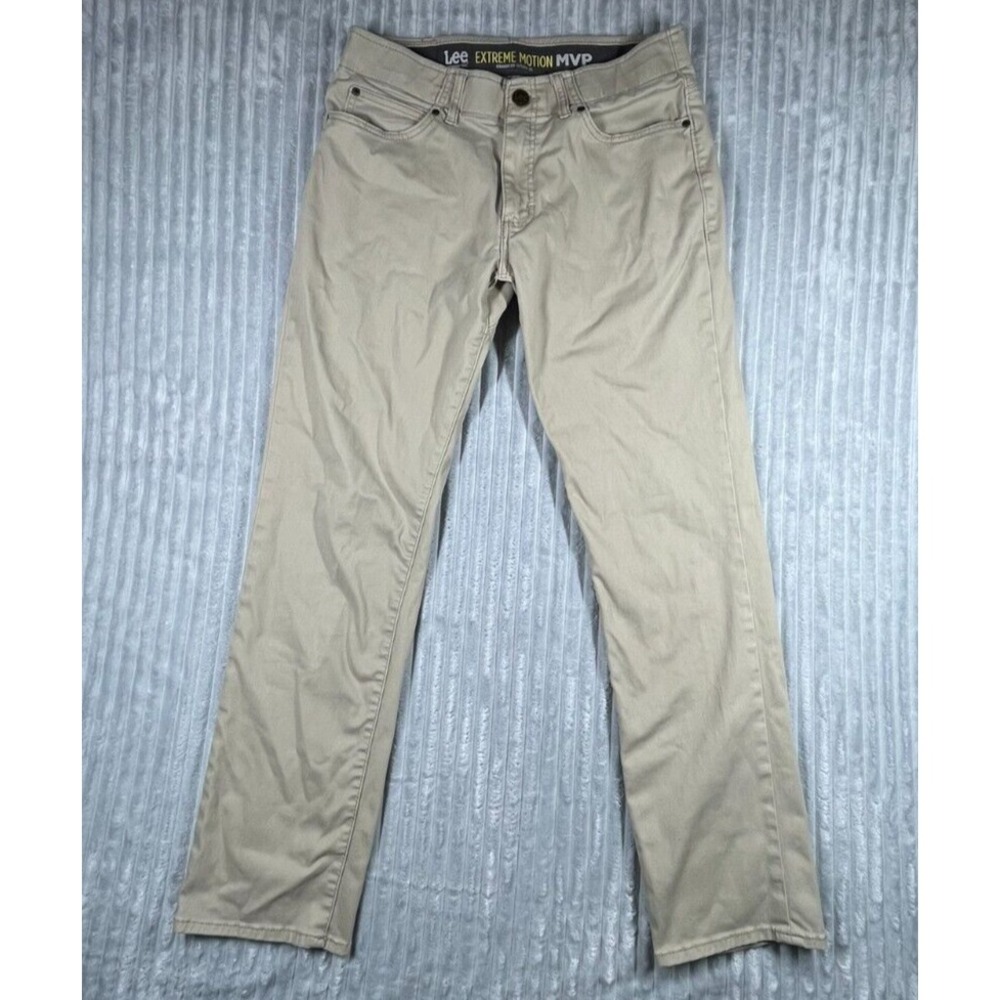 Lee Chino Pants Men's 32x31 Extreme Motion MVP Straight Fit Tapered‎ Leg Stretch